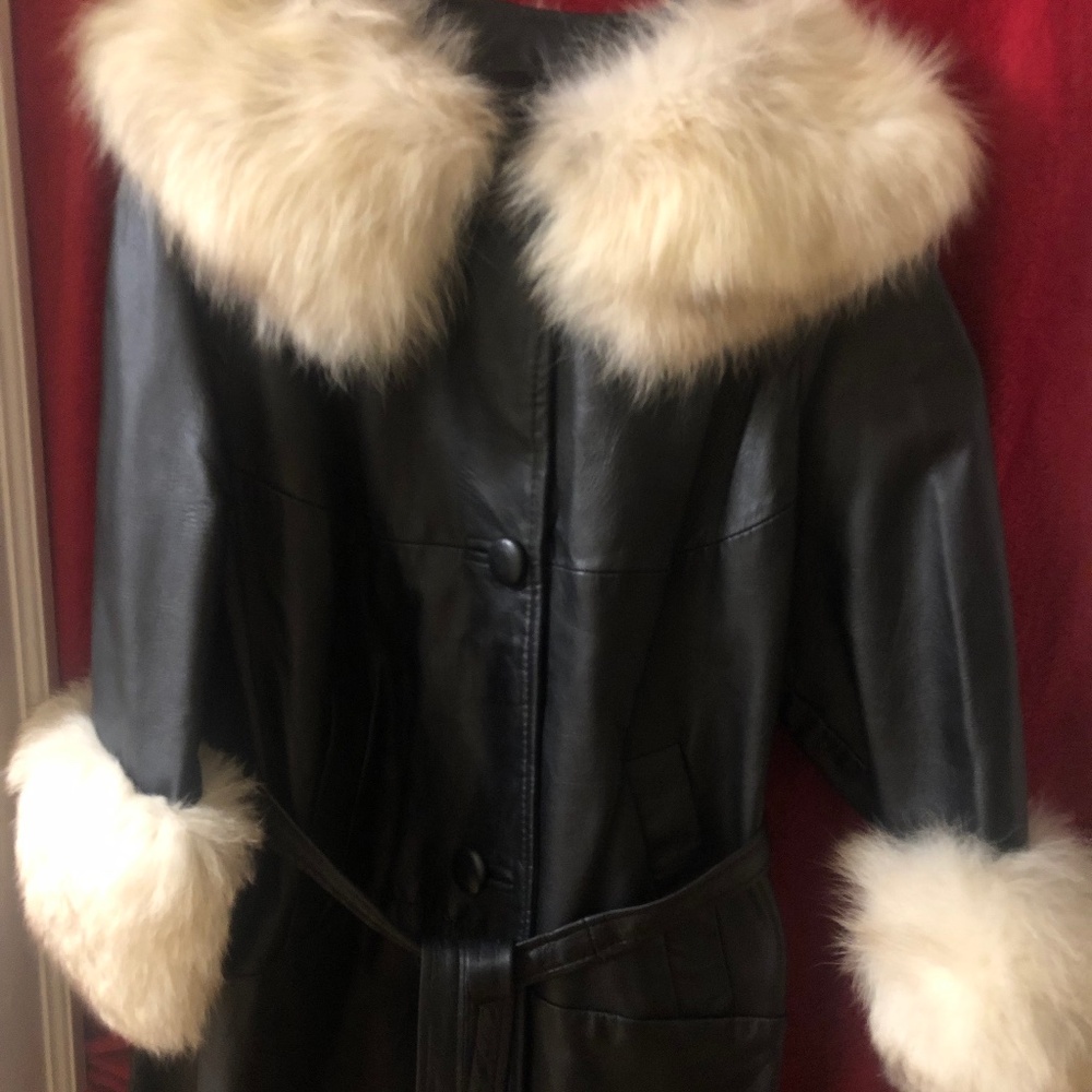 Black leather coat